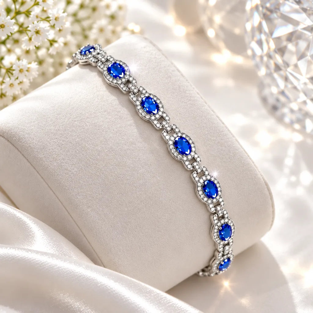 Bracelet argent zirconium femme