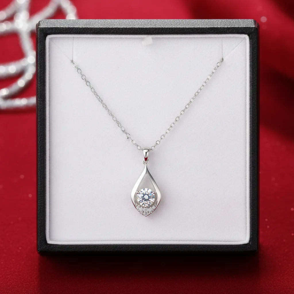 Collier Larme d'Éclat Moissanite 1 Carat Argent 925