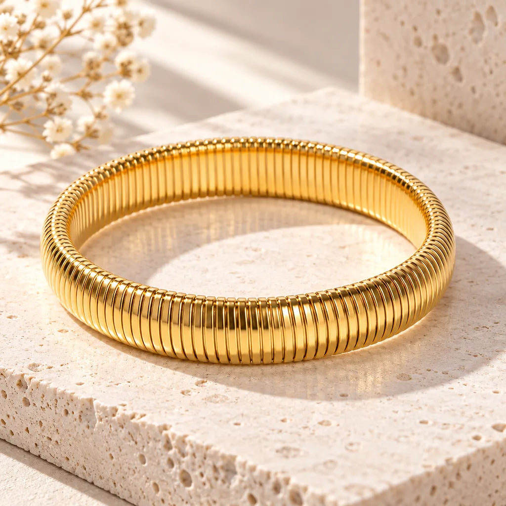 Bracelet manchette acier inoxydable