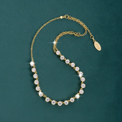 Collier Bulle Moissanite Certifiée Or 18K