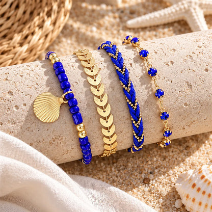 Lot bracelets coquillages bohèmes