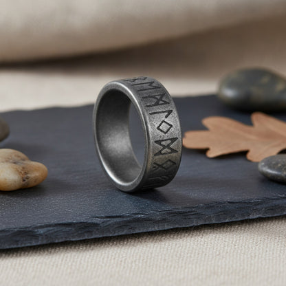 Bague Viking Odin Acier Inoxydable Rétro pour Homme et Adolescent