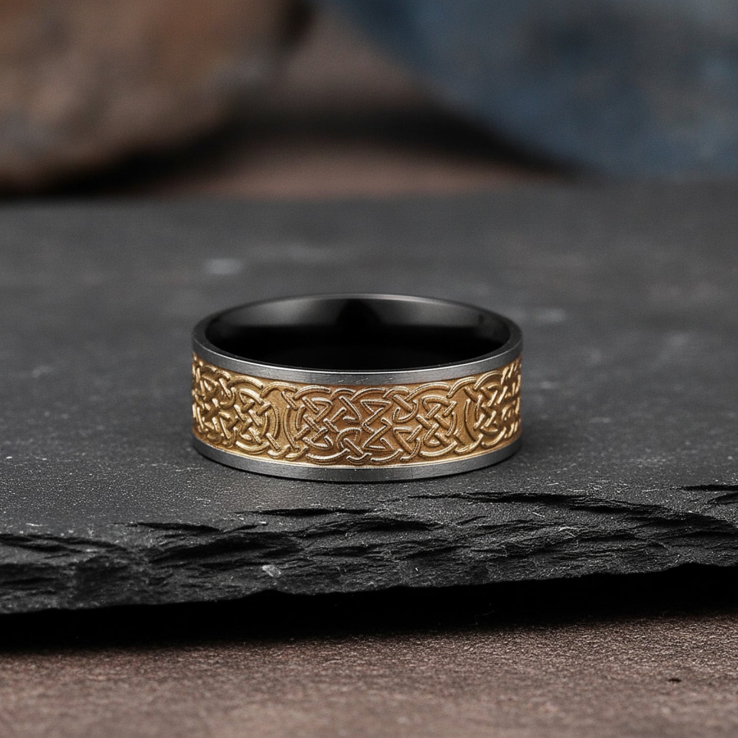 Bague Celtique Viking pour Homme et Femme en Acier Inoxydable - Style Vintage Punk
